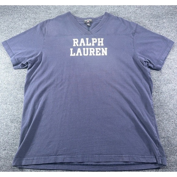 Polo Jeans Co. Ralph Lauren Other - Polo Jeans Co Ralph Lauren Mens XL V-Neck Graphic T-Shirt Navy Blue Cotton
